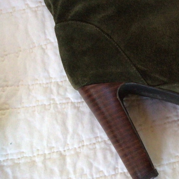 Enzo Angiolini Womens Green Suede High Heels Boots, 7.5 - Picture 6 of 10